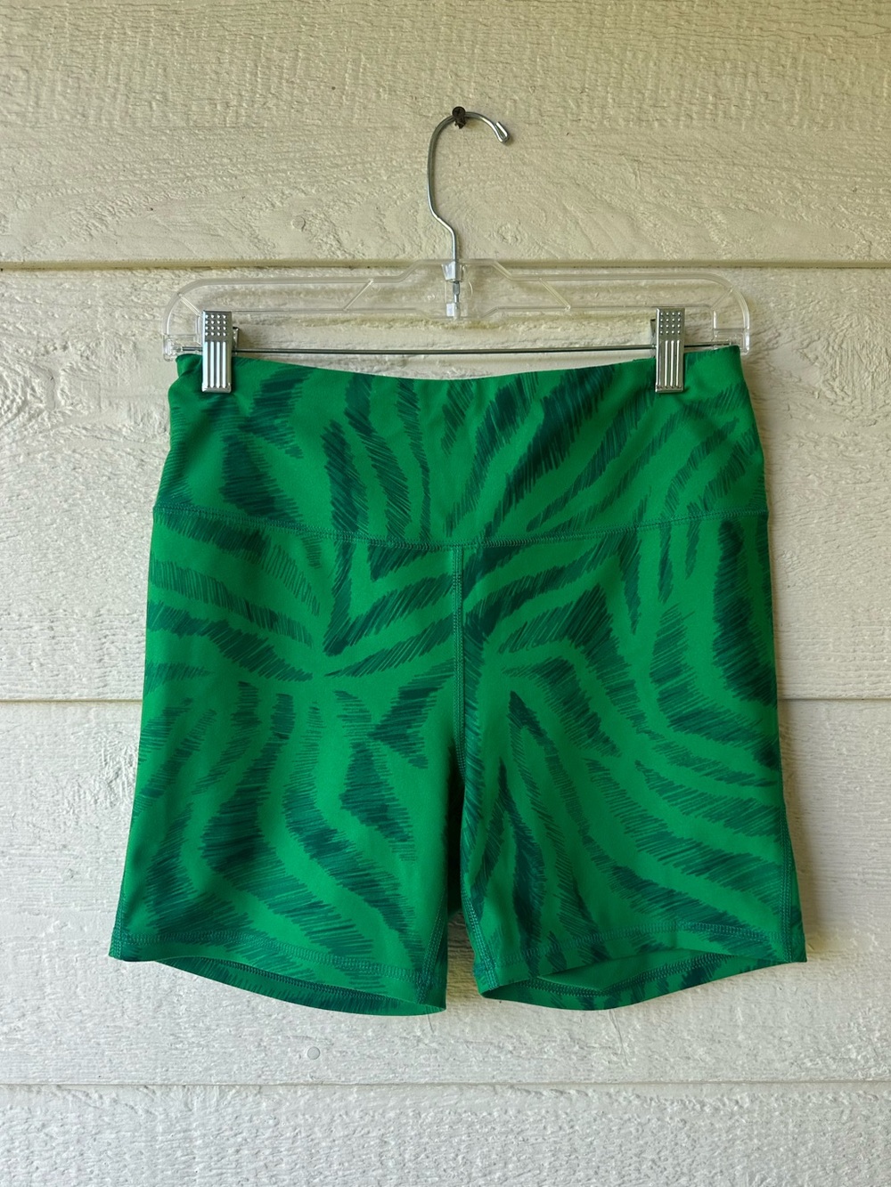 Green patterned DSG athletic shorts